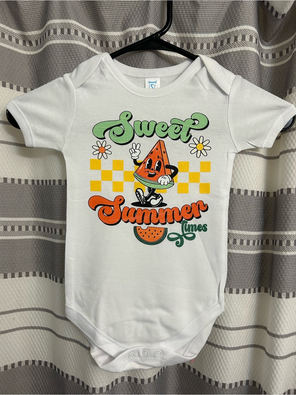New!! White Baby Onesie with 'Sweet Summer' Watermelon Graphic - Size 18 months